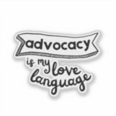 アドボカシーは私の愛の言語である_塞栓_ シール (正面)