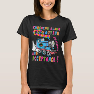 アドボサント受付列車パズルカッコいい自閉症に対応 Tシャツ