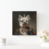 アドミラルウエストハイランドテリア スクエア壁時計 (ホーム)