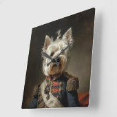 アドミラルウエストハイランドテリア スクエア壁時計 (傾斜)