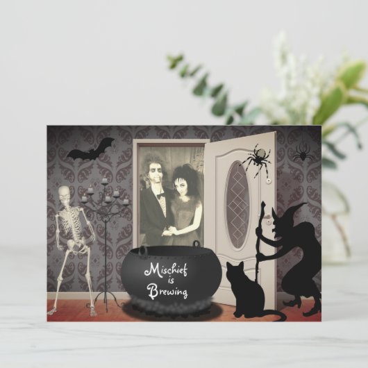 アドユアフォトハウスハ幽霊のよく出るロウィーン招待状 招待状 (スタンド正面)