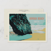 アドラガビーチビューシントラコーストイラストレーション ポストカード (正面/裏面)