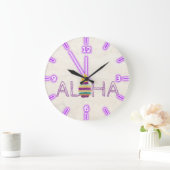 アドラブルアロハハワイアングリッターパイナップル ラージ壁時計 (ホーム)