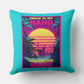 アドラブルシントウェーブベイパウェーブレトロトロピカル クッション (裏面)