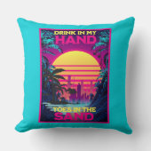 アドラブルシントウェーブベイパウェーブレトロトロピカル クッション (正面)