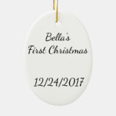 アドラブルダルマティアンパピーファーストホリデーオーナメント セラミックオーナメント (裏面)