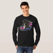 アドラブルピットブルと花 Tシャツ (正面フル)