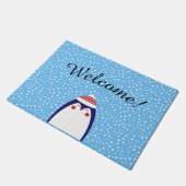 アドラブルホリデーペンギンウェルカムドアマット ドアマット (アングル)