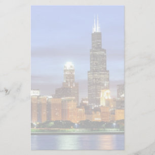 アドラープラネタリウムのシカゴスカイライン 便箋