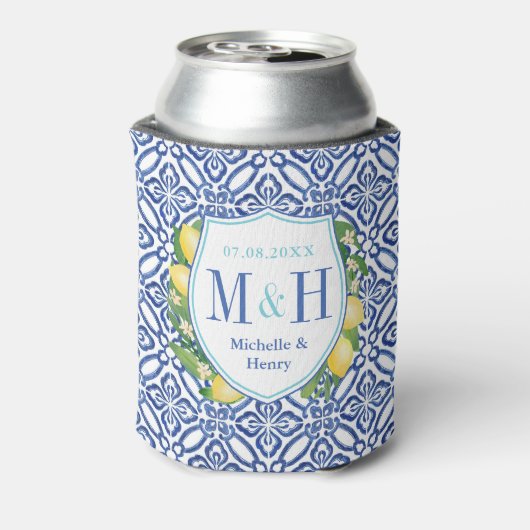 アドリアティックレモンズブルータイルターコイズブライダルシャワー 缶クーラー (缶裏面)