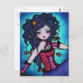 アドリアナマーメイドファンタジーマリンアートハガキ ポストカード (正面/裏面)