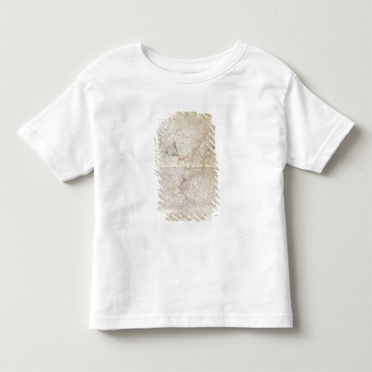 アドリア海の地図 トドラーTシャツ (正面)