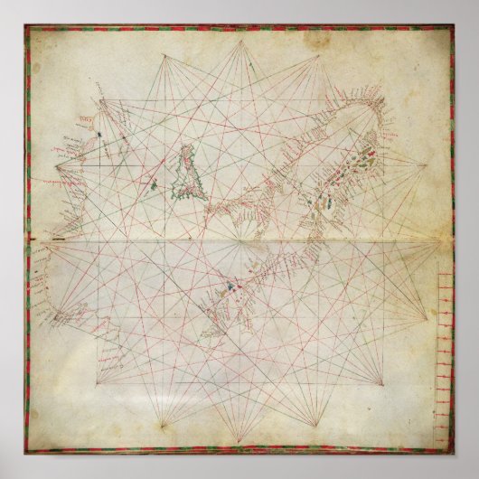 アドリア海の地図 ポスター (正面)