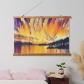 アドリア海の海岸芸術に関するスラチンの夕日 吊り下げ型タペストリー (寝室)