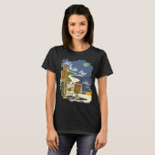 アドリア海海岸ハーバーリトロトラベル Tシャツ (正面フル)