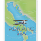 アドリア海飛行地図 シール (正面)