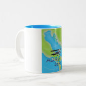 アドリア海飛行地図 ツートーンマグカップ (正面左)