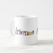 アドリエンヌのカラフルなおもしろい マグカップ (正面左)