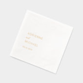 アドリエンヌ シンプル モダン ウェディング 箔ナプキン (左)