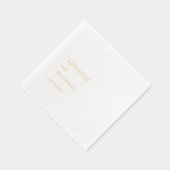 アドリエンヌ シンプル モダン ウェディング 箔ナプキン (右)