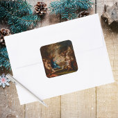 アドリケーションシェパーズヴィンテージクリスマス出生 スクエアシール