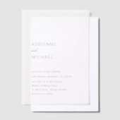 アドリシンプルンモダン結婚ヌ ベラム紙招待状 (オフセット)