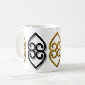 アドリンカ – 地球 コーヒーマグカップ (正面左)