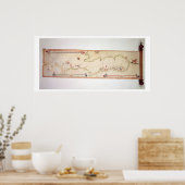 アドリ航海のア海のミニチュア地図， 1624 (parc) ポスター (キッチン)