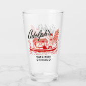 アドルフのレストラン, 1045 N. Rush St. Chicago タンブラーグラス (裏面)