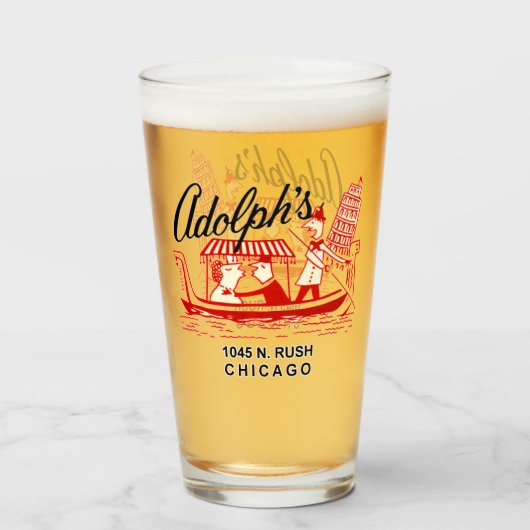 アドルフのレストラン, 1045 N. Rush St. Chicago タンブラーグラス (ドリンク正面)