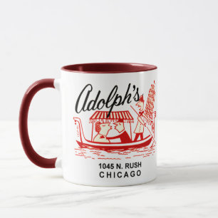アドルフのレストラン, 1045 N. Rush St. Chicago マグカップ