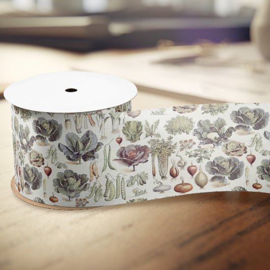 アドルフィミロ野菜パターン サテンリボン