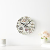 アドルフィミロ野菜パターン ラウンド壁時計 (ホーム)