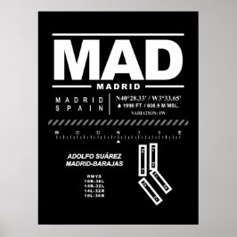 アドルフォ・スアレス・マドリード=バラハス空港 MAD ポスター