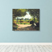 アドルフ読モネの庭 – クロード・モネ キャンバスプリント (インサイチュ (ウッドフロア))