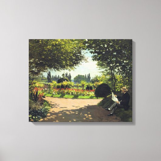 アドルフ読モネの庭 – クロード・モネ キャンバスプリント (正面)