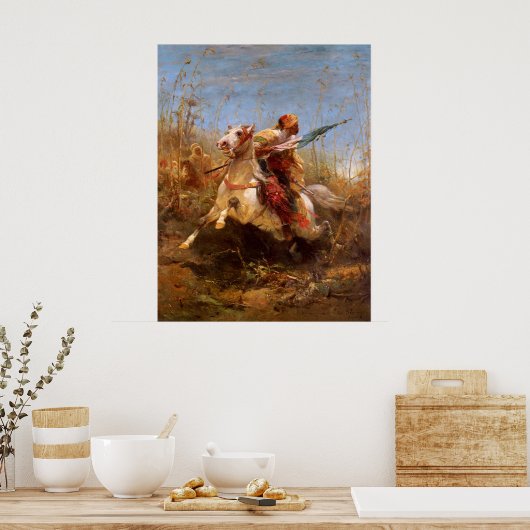 アドルフ・シュレイエ・アラブ戦士が起訴を指揮 ポスター (キッチン)