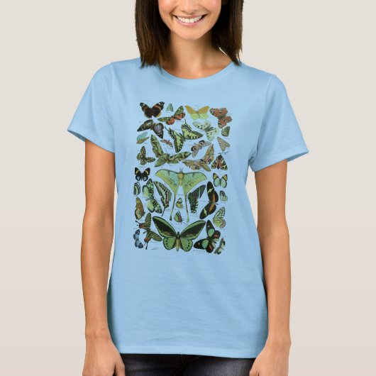 アドルフ・ミヨによる蝶々 Tシャツ (正面)