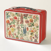 アドルフMillot著ヴィンテージの花 メタルランチボックス (裏面)