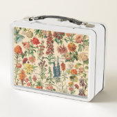 アドルフMillot著ヴィンテージの花 メタルランチボックス (裏面)