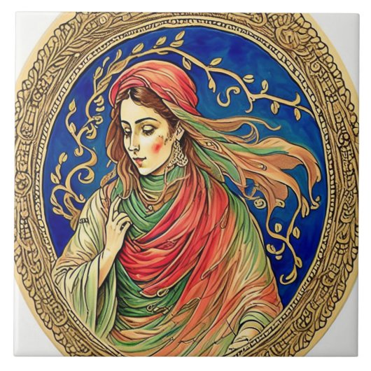 アドル伝統的ス陶磁芸術no 8 タイル (正面)