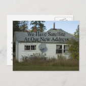 アドレスおもしろいの変更 – 衛星を持っている 案内ポストカード (正面/裏面)