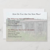 アドレスおもしろいカードのプライベート変更:新しいウィンドウ 案内状 (裏面)