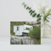 アドレスおもしろいカードの変更 – ロング失ったキャンパー 案内ポストカード (スタンド正面)