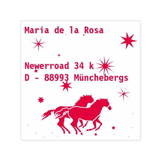 アドレスと馬 セルフインキングスタンプ (デザイン)