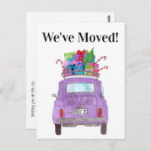 アドレスのお知らせFiat 500クリスマスプレゼント ポストカード (正面/裏面)