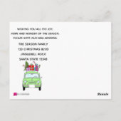 アドレスのお知らせFiat 500クリスマスプレゼント ポストカード (裏面)