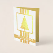 アドレスのゴールドフォイル変更クリスマスカード 箔カード (正面)