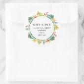 アドレスのステッカー（トロピカル） ラウンドシール (バッグ)