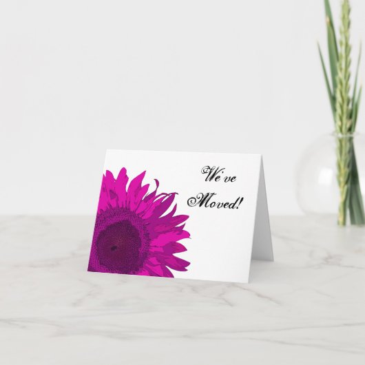 アドレスのホットピンクのひまわり 案内状 (正面)